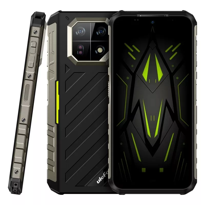 Smartphone robusto UleFone Armor 22 4G, 9 GB RAM, 128 GB memoria, IP69K, verde