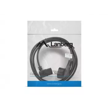 Cavo di alimentazione LANBERG CA-C13C-12CC-0018-BK, 2 m, connettore femmina C13 a CEE7/7, nero, C13 angolare