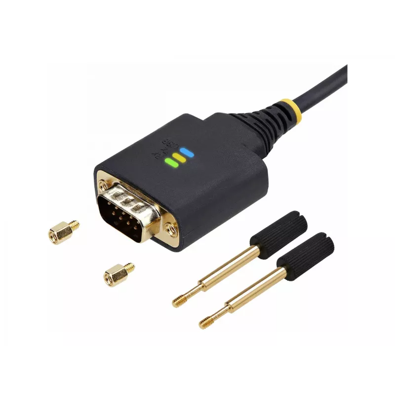 StarTech.com cavo adattatore da USB a seriale a 2 porte 13ft (4m), viti/dadi DB9 sostituibili, mantenimento COM, USB-A a DB9 RS232, FTDI, protezione ESD livello 4, Windows/macOS/ChromeOS/Linux – costruzione robusta in TPE