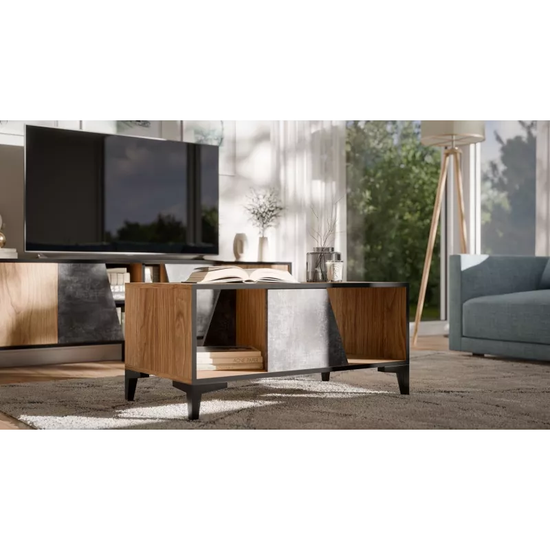 Cama Tavolino OVO 90x50xH39 rovere/cemento