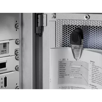 Clip portadocumenti magnetica confezione da 2 Rittal DK (modello 7950200) per tenere i fogli su superfici metalliche