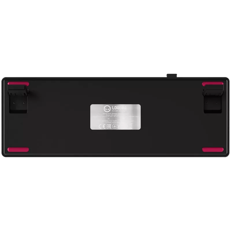 LORGAR KBP70MW, tastiera da gaming meccanica wireless 65% Pro, nero/rosso, layout EN