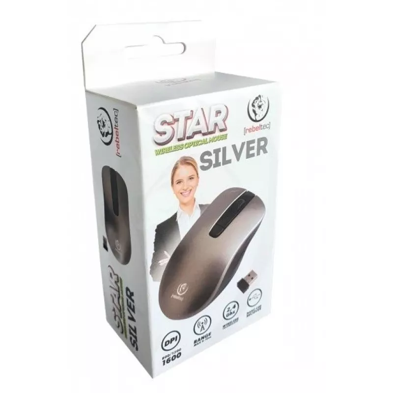 Mouse ottico wireless Rebeltec RBLMYS00058 USB