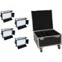 Set pannello LED EUROLITE PLL-480 CW/WW 4x con case – 4 unità, regolabili bianco freddo/caldo