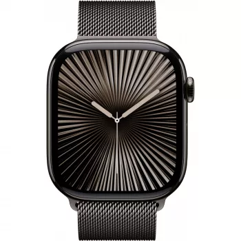 Apple Watch Series 10 GPS + Cellular 46mm cassa in titanio ardesia con cinturino Milanese ardesia - M/L (MWYW3QF/A)