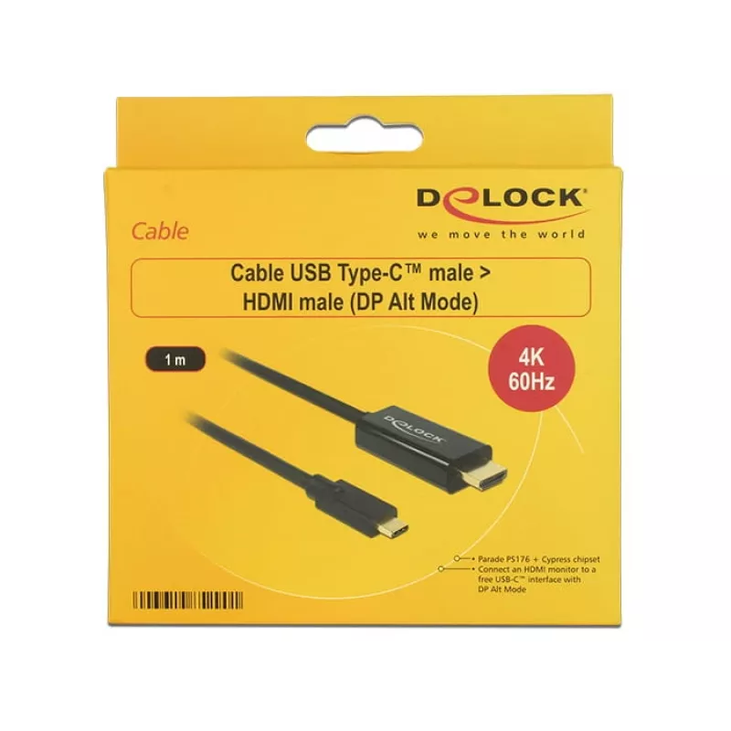 Adattatore cavo video DeLOCK 85290 USB Type-C a HDMI 1m nero