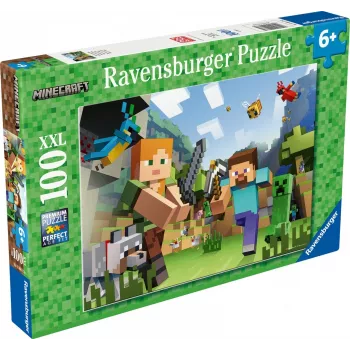 Puzzle XXL 100 pezzi - Minecraft Ravensburger puzzle XXL da 100 pezzi con artwork tratto da Minecraft. Il prodotto è destinato ai bambini a partire dai 6 anni. Ravensburger è il più grande produttore di puzzle al mondo e produce puzzle da oltre 120 anni. I puzzle Ravensburger si distinguono per una superficie speciale antiriflesso e sono realizzati in cartone spesso brevettato con una…