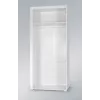 Cama Meble SAMBA 1 BI/CZ armadio, bianco / nero lucido