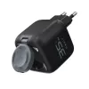 Havit UC250 A-EU caricabatterie da viaggio GaN con cavo estensibile, nero