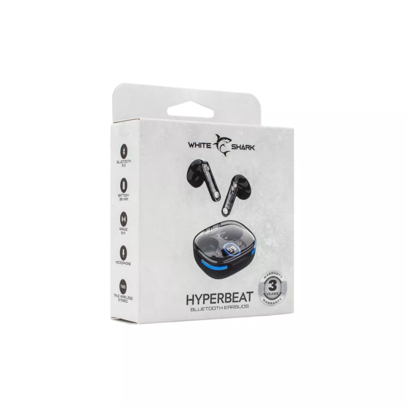 Cuffie White Shark GEB-TWS37 HyperBeat nero