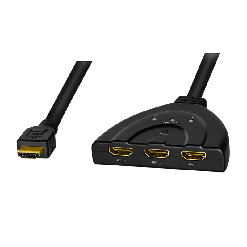 LogiLink - Splitter/switch video/audio - 3 x HDMI - Desktop