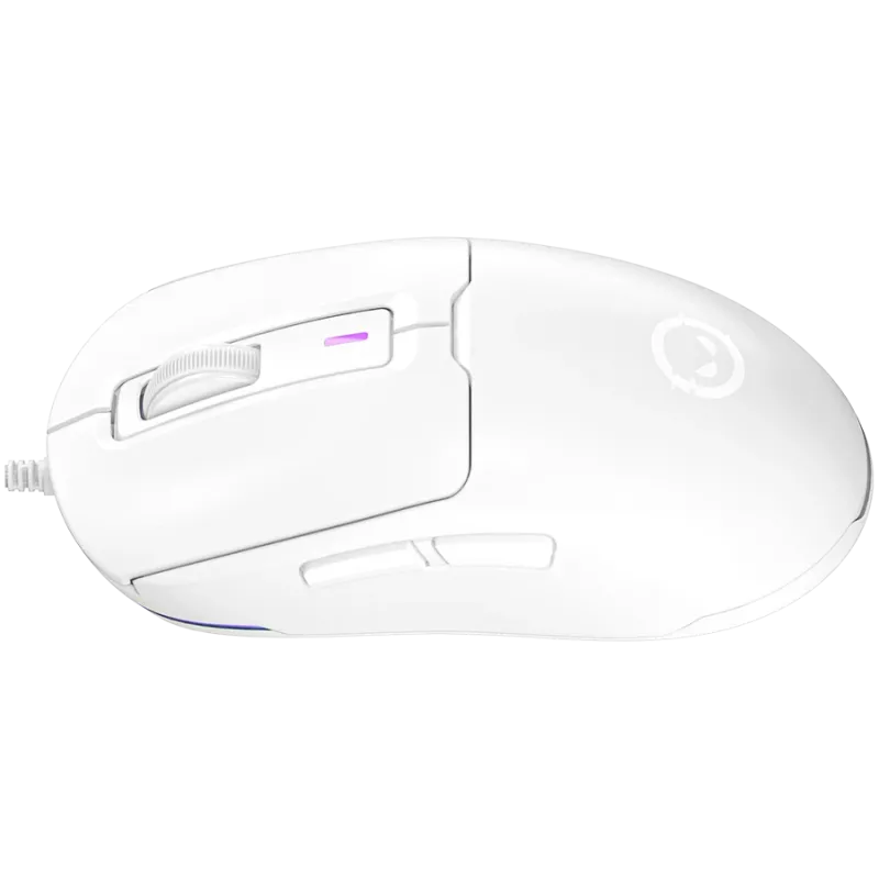LORGAR MSA10, mouse gaming Ultralight Wired Advanced, bianco