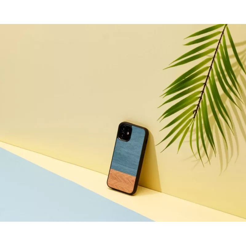 Custodia per cellulare Man and Wood per iPhone 12 mini — Denim nero