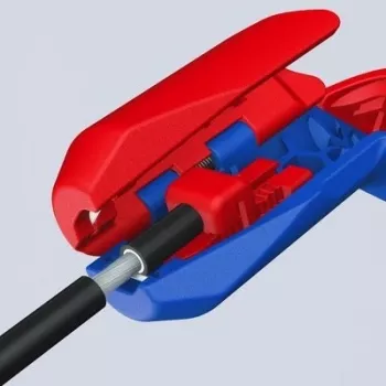 Strumento spellafili Knipex ErgoStrip PV 16 95 03 per cavi PV, battuta regolabile, impugnatura ergonomica
