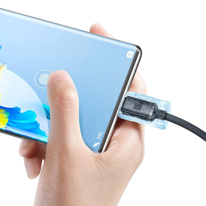 Baseus Crystal Shine Cavo USB a USB-C, 100W, 2m (nero)