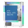 Case PC Montech X3 GLASS mid-tower bianco