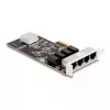 DeLOCK Scheda PCI Express x4 4 x RJ45 Gigabit LAN RTL8111 - PCIe - RJ-45 - PCIe 2.0 - Argento - PC - Windows 10 - Windows 11 - Windows 8.1 (88618)