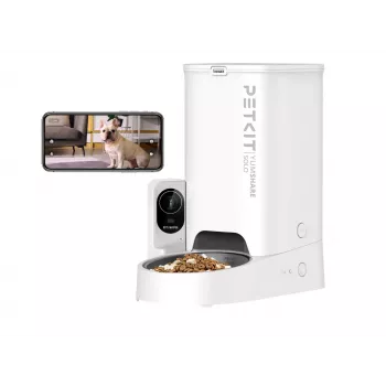Distributore automatico di cibo PETKIT P571 con telecamera, capacità 3 l, bianco