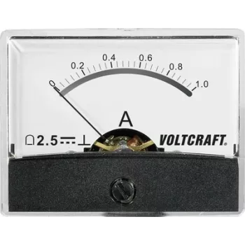 Voltcraft AM-60X46/1A/DC Strumento di misura da incasso AM-60X46/1A/DC 1 A con equipaggio mobile a bobina (AM-60X46/1A/DC)