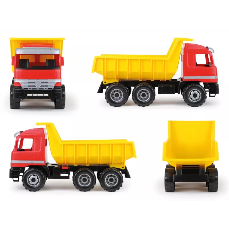 Camion ribaltabile giocattolo Lena Actros 62 cm carrello singolo marrone