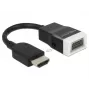 Delock 65587 adattatore HDMI-A maschio a VGA (D-Sub 15) femmina con audio, nero/bianco