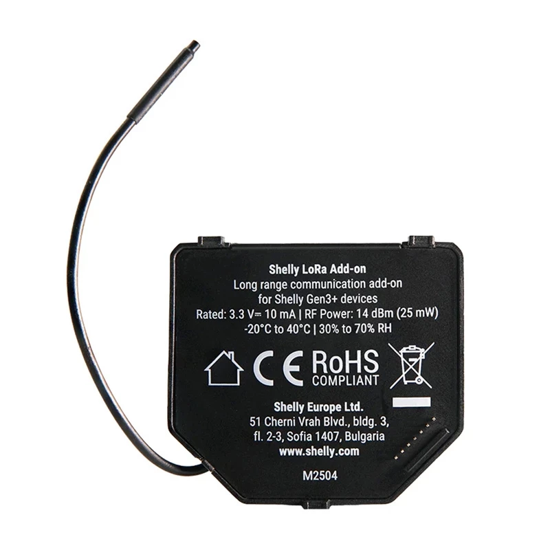 Set con 2 relè Shelly LoRa Add-on EU868