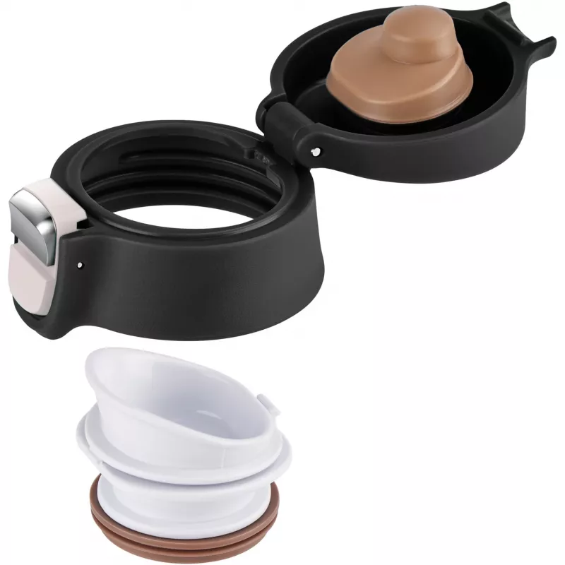 Tazza da viaggio EMSA N2151700 0,4 L, nero opaco, chiusura flip