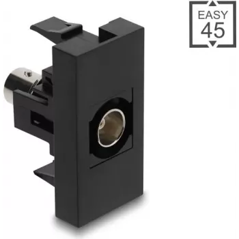 Modulo BNC DELOCK 90960 Easy 45 nero — modulo di connessione BNC, angolato 45°