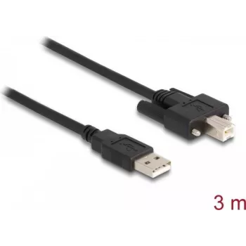 Cavo DeLOCK USB 2.0 Type-A connettore maschio su Type-B connettore maschio con viti 3 m