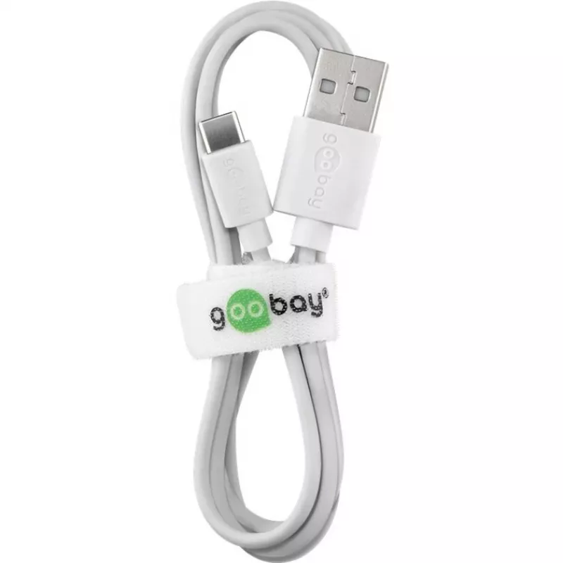 Wentronic 59130 cavo USB 2m USB A USB C connettore maschio connettore maschio bianco (59130)
