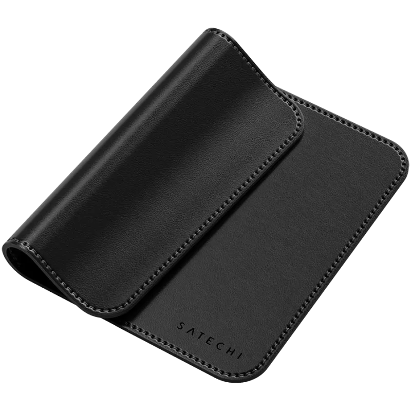 Satechi Tappetino mouse premium – tappetino mouse in pelle vegana (nero)