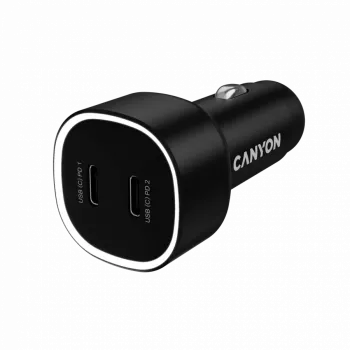 Caricabatterie da auto CANYON OnDrive 60 PD 60W 2xUSB-C — potenza 60W, 2 porte USB-C, nero