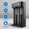 Caricabatterie everActive LC200 domestico USB, 2 vani, Li-Ion, supporta A/AA/AAA/AAAA/C/D, ingresso 5 V, uscita 4,2 V, nero