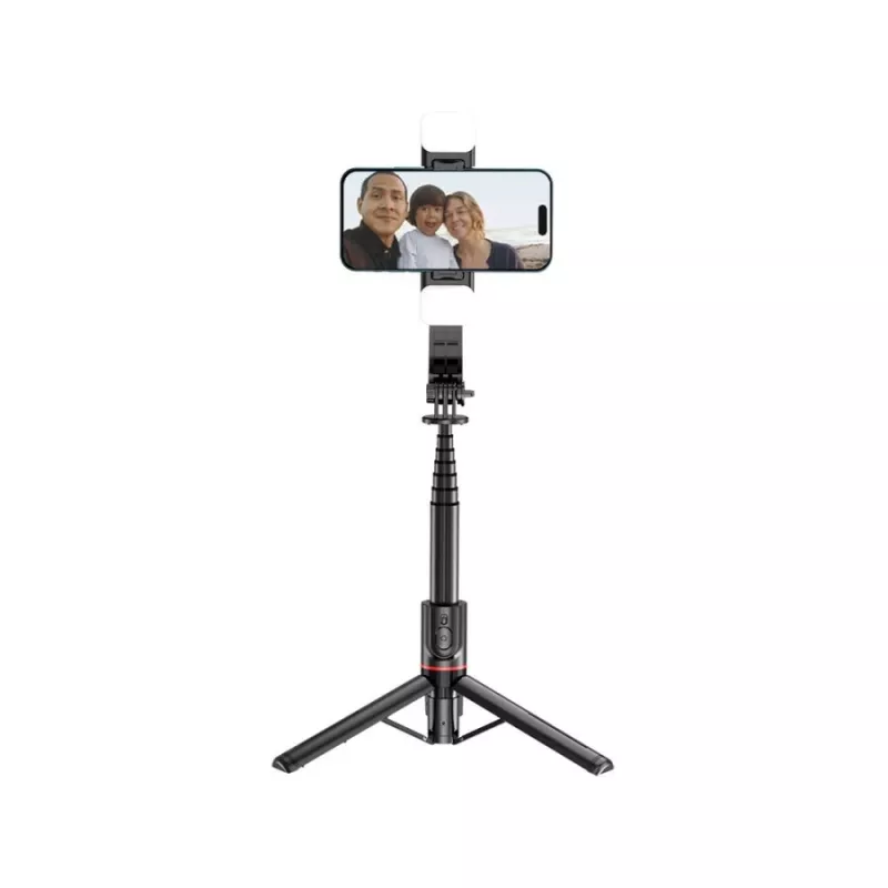 Tech-Protect L05S selfie stick con treppiede, luce LED e telecomando Bluetooth