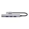 Unitek H1208A hub USB-A, 4 porte (1x USB-A 5 Gbps, 3x USB-A 2.0), alluminio, argento