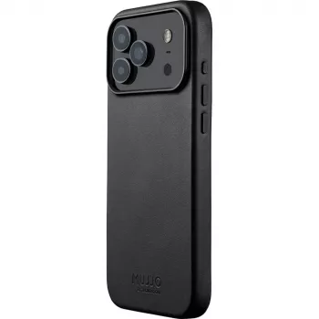 Mujjo Full Leather Case custodia per iPhone 17 Pro Max nero