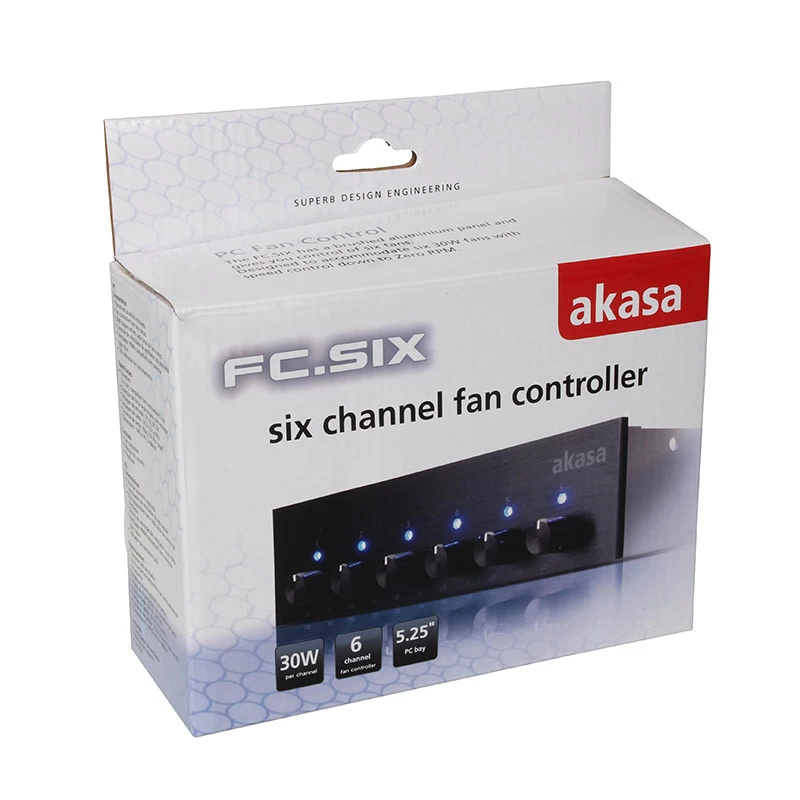 Controllo ventole Akasa AK-FC-08BKV2 nero 6 canali