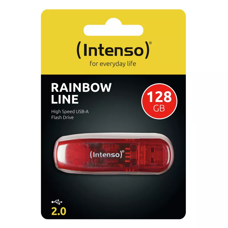 Chiavetta USB Intenso 128 GB USB Type-A 2.0 Rosso Trasparente