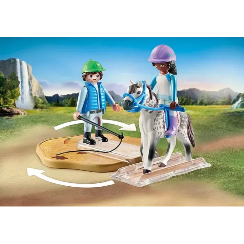 Set di personaggi Cavalli 71637 Scuola di equitazione moderna