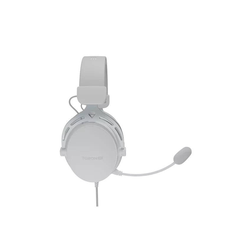 Cuffie con filo Genesis Toron 531 bianco con microfono, design on-ear leggero