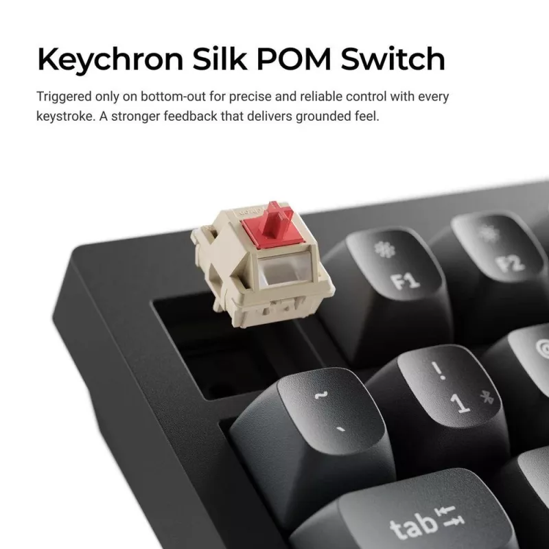 Tastiera meccanica 75% Keychron V1 Ultra 8K — QWERTY, Bluetooth e cavo, RGB, nero