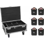 Set illuminazione EUROLITE 6x AKKU IP TL-3 QCL con case e funzione di ricarica