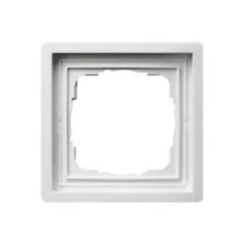 Placca a parete / copriinterruttore Gira 0211112, senza viti, bianco, 83,3 × 83,3 mm, spessore 10,6 mm