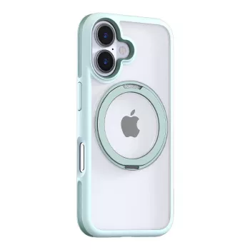 Custodia protettiva Torras Ostand R Fusion per iPhone 16 — verde, custodia sottile con aperture precise