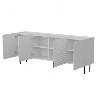 Cassettiera Cama LUCCA 4D, 200x40x80 cm, bianca, truciolare, struttura 16 mm