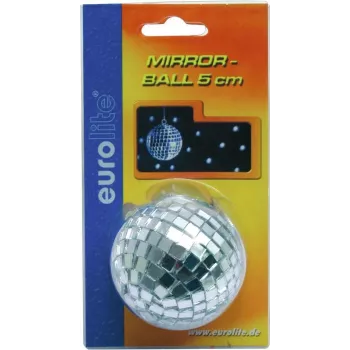 Sfera specchiata 5 cm EUROLITE 50100110 — sfera disco decorativa, diametro 5 cm, confezione blister