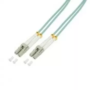 Logilink - Cavo patch - LC Multi-Mode (M) - LC Multi-Mode (M) - 50 cm - Fibra ottica - 50/125 micrometri - OM3 - senza alogeni - acquamarina (FP3LC00)