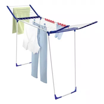 Stendibiancheria Leifheit Pegasus 180 Maxx Winged — stendibiancheria da terra, 18 m di stenditura, regolabile in altezza 1080–1280 mm, 550×1100×1280 mm, blu/bianco