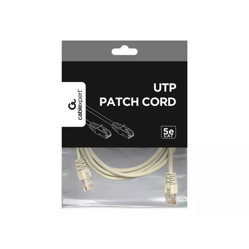 Gembird - Cavo patch - RJ-45 (M) a RJ-45 (M) - 2 m - UTP - CAT 5e - stampato - grigio