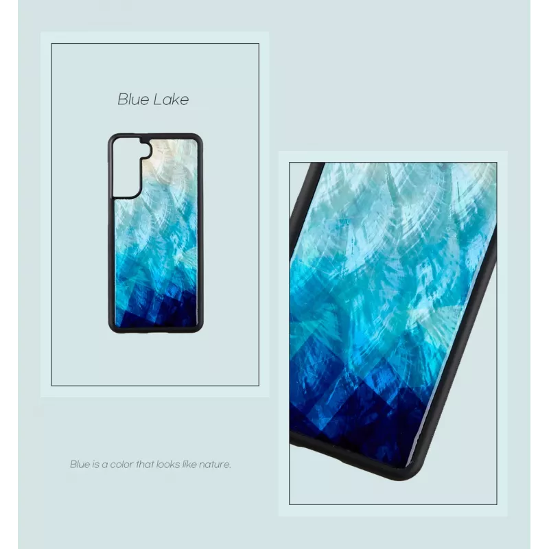 Custodia protettiva iKins per Samsung Galaxy S21 in Blue Lake nero